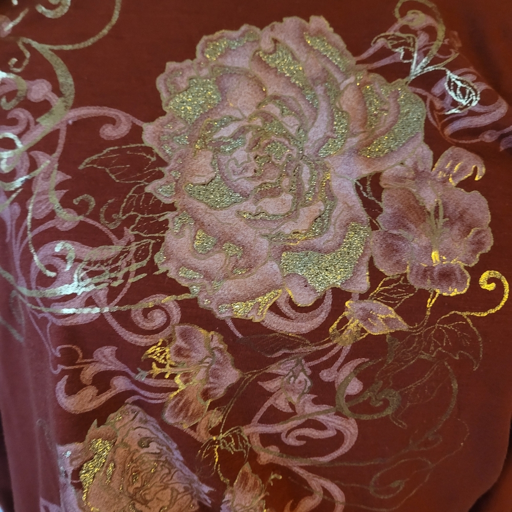 Off Shoulder Chain Link Rust Top - image 5